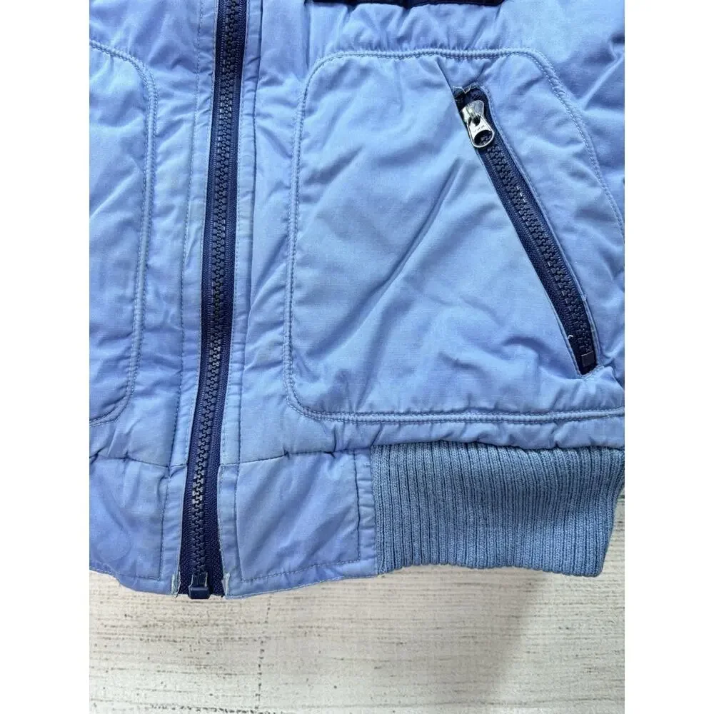 McGregor Vintage Youth Kids Bomber Jacket Coat Blue Pockets Size 12
